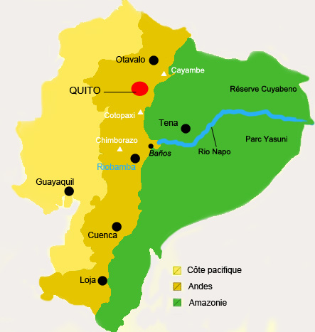 Amazonie d'Equateur: carte