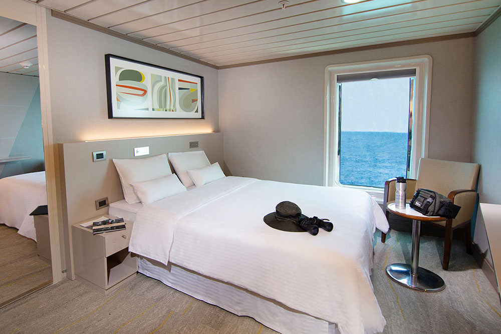 Croisière La Pinta Galapagos, cabine luxury connectée